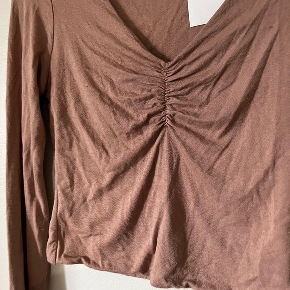 NWT Naked Wardrobe Longsleeve Ruched Shirt XL - Picture 2 of 4